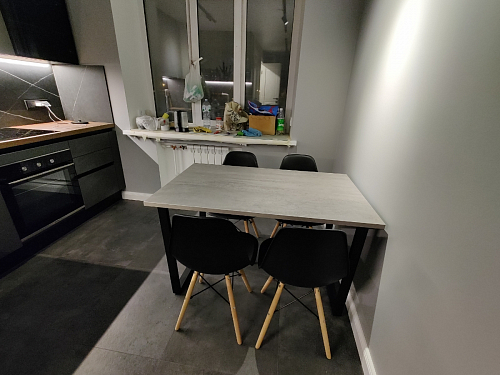 Деревянный стол Лота Лофт 140х80 черный матовый / бетон светлый фото покупателя 366