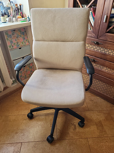 Компьютерное кресло Benefit/Бенефит флок бежевый 7 фото покупателя 18