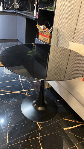 Стеклянный стол Tulip 90 white фото покупателя 12