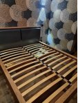 Двуспальная кровать Клауд 160х200 парящая дуб крафт золотой / антрацит: отзыв о товаре