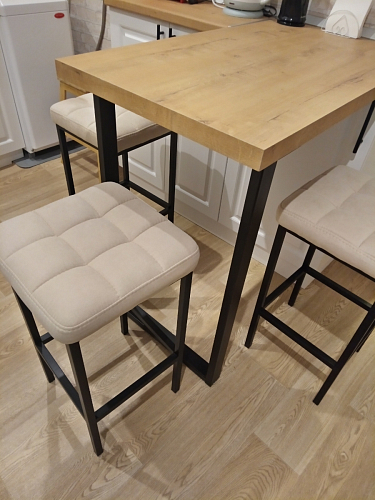 Барный стул Лофт линкольн белый / белый матовый фото покупателя 267