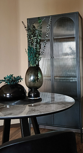 Стеклянный стол Норфолк 100 золото фото покупателя 35