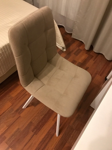 Стул на металлокаркасе Чилли К светло-серый велюр / черный каркас фото покупателя 828