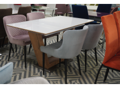 Стул на металлокаркасе Teo light blue / black из шоурума 7