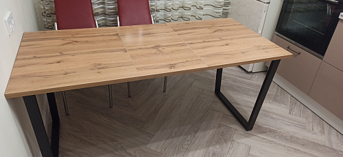 Стол раскладной Лота Лофт 120 25 мм юта / черный матовый фото покупателя 1002