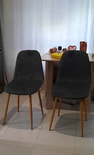 Стул на металлокаркасе Capri голубой фото покупателя 119