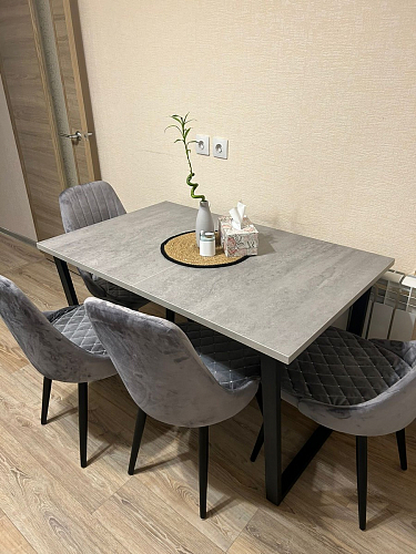 Деревянный стол Лота Лофт 120х75 белый матовый / дуб крафт золотой фото покупателя 166