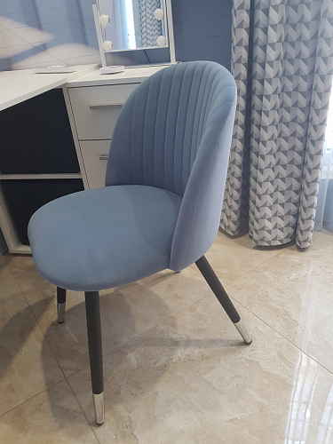 Стул на металлокаркасе Gabi 1 light purple / black / gold фото покупателя 200