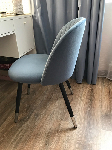 Стул на металлокаркасе Gabi 1 light purple / black / gold фото покупателя 236