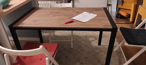 Стол Центавр дуб галифакс / черный матовый фото покупателя 8