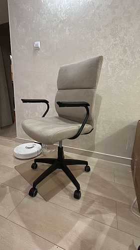 Компьютерное кресло Benefit флок бежевый 7 фото покупателя 20