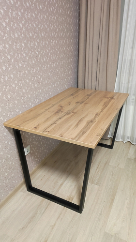 Деревянный стол Лота Лофт 120x75 дуб крафт табачный / черный матовый фото покупателя 27