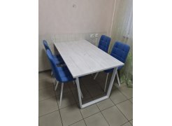 Деревянный стол Лота Лофт 120(160)х75 черный матовый / бетон светлый фото покупателя 740