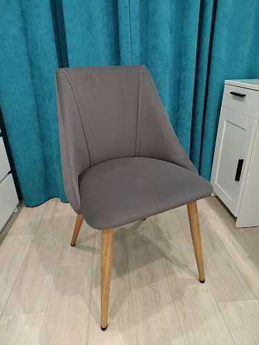 Стул на металлокаркасе Morgan light blue / black фото покупателя 2