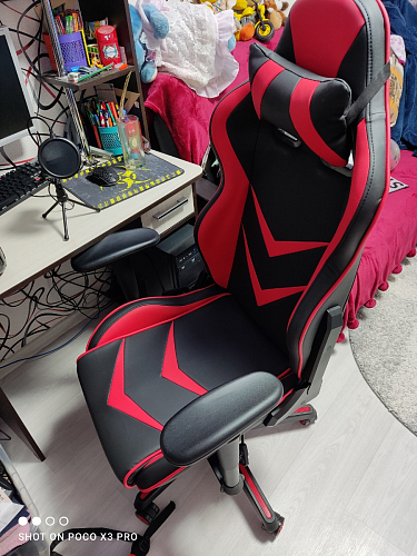 Компьютерное кресло Racer черный / красный / бежевый фото покупателя 10