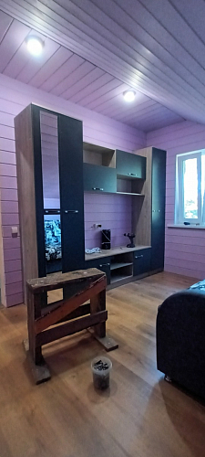 Готовая гостиная Бертелена дуб крафт серый / серый графит фото покупателя 83