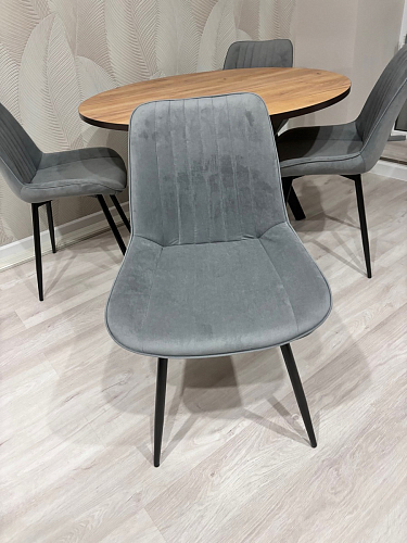 Стул на металлокаркасе Седа 360 К латте (velutto 08) / белый фото покупателя 82