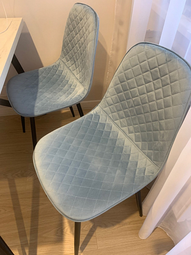 Стул на металлокаркасе Capri голубой фото покупателя 83