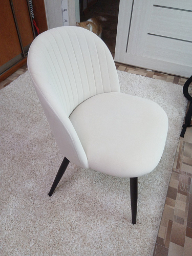 Стул на металлокаркасе Gabi dark beige / black / silver фото покупателя 142