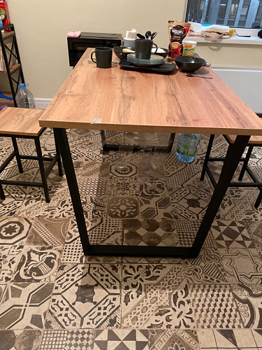 Деревянный стол Лота Лофт 140х80 дуб крафт табачный / черный матовый фото покупателя 406