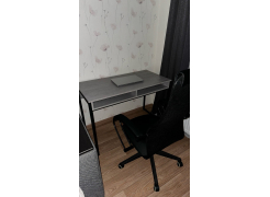 Письменный стол Леон Лофт бетон / черный матовый фото покупателя 185