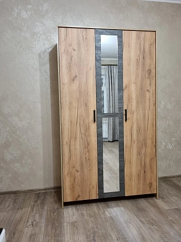 Шкаф Таика дуб золотой / камень темный фото покупателя 31