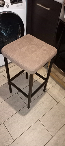 Барный стул Лофт ткань канди грей / черный матовый фото покупателя 223