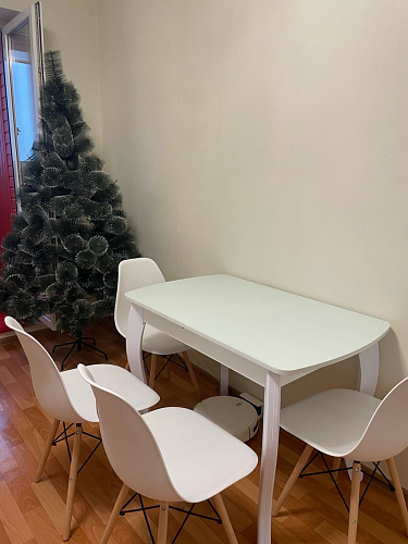 Стеклянный стол Бриллиант белый фото покупателя 12