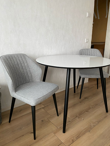 Стеклянный стол Анселм белый фото покупателя 27