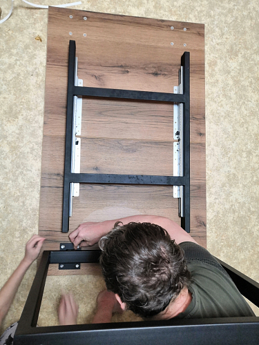 Стол Лота Лофт 140 25 мм черный матовый / бетон фото покупателя 637