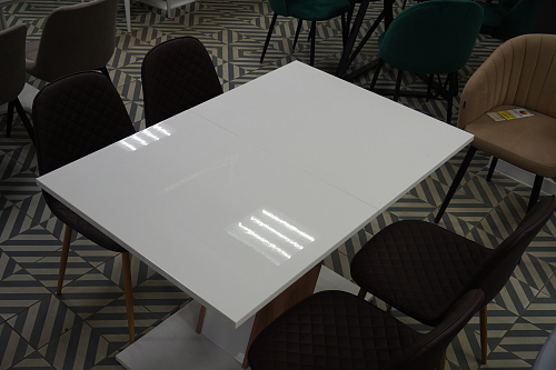 Стул на металлокаркасе Capri dark beige / white из шоурума 5