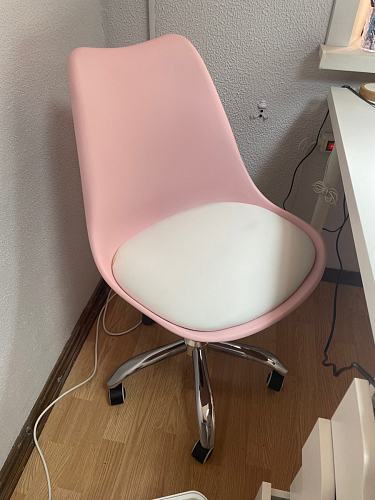 Компьютерное кресло Kolin с подушкой clear / white фото покупателя 518