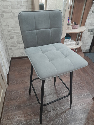 Полубарный стул Bari/Бари серый велюр фото покупателя 34