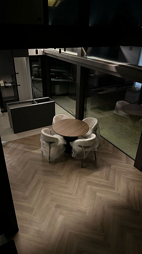 Деревянный стол Барел 89 белый / золото фото покупателя 14