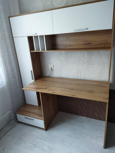 Письменный стол Лайт 03.243 дуб золотой (craft) / белый премиум фото покупателя 197