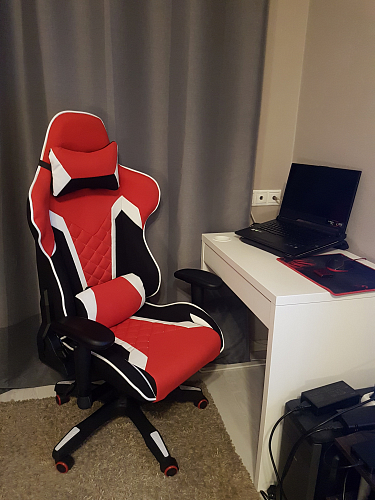 Компьютерное кресло Prime черное / красное фото покупателя 24