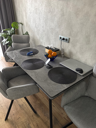 Керамический стол Норман 120(180)х80 shakespeare black / черный фото покупателя 50