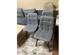 Стул на металлокаркасе Чилли синяя ткань / белый фото покупателя 553