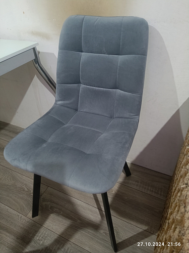 Стул на металлокаркасе Чилли светло-серый / белый каркас фото покупателя 533