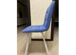 Стул на металлокаркасе Чилли синяя ткань / белый фото покупателя 31