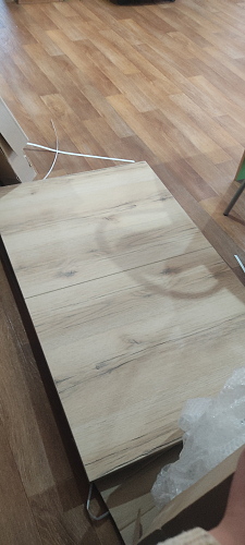 Деревянный стол Лота Лофт 120х75 белый матовый / дуб крафт золотой фото покупателя 1021