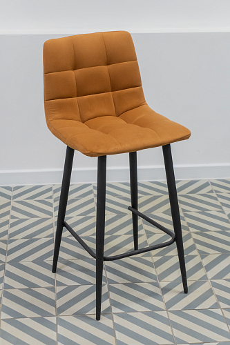Полубарный стул Чилли К кирпичный / черный из шоурума 1