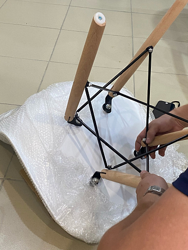 Стул Cindy Eames mod. 001 khaki / natural фото покупателя 413