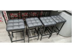 Барный стул Лофт кожзам d1 / черный матовый фото покупателя 63