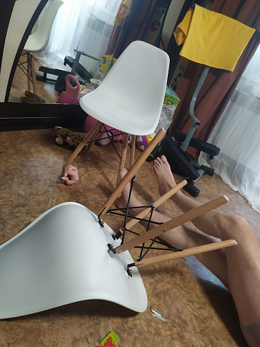 Пластиковый стул Eames PC-015 серый фото покупателя 406