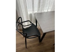 Деревянный стол Лота Лофт 120(160)х75 черный матовый / бетон светлый фото покупателя 587