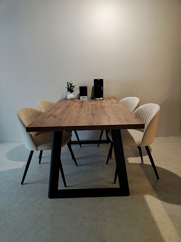 Стул на металлокаркасе Gabi 1 light blue / black / gold фото покупателя 415