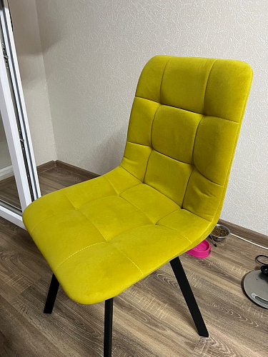 Стул на металлокаркасе Чилли К темно-серый (velutto 32) / черный фото покупателя 612