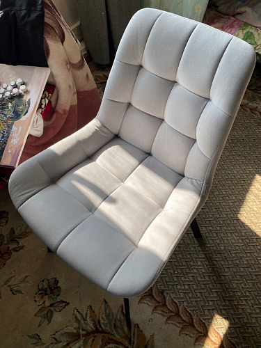 Стул на металлокаркасе Челси бежевый / черный фото покупателя 41