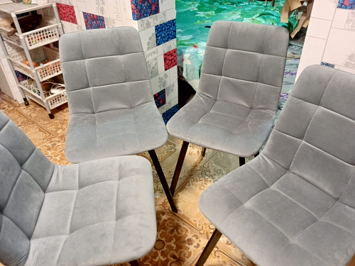 Стул на металлокаркасе Чилли К кирпичный / черный фото покупателя 509